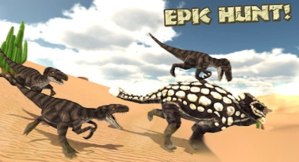 饥饿的猛禽沙漠恐龙狩猎(2)