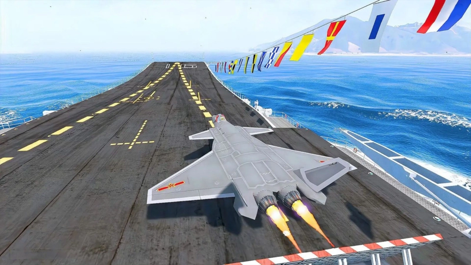 舰载机起飞模拟图1