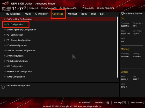 华硕(ASUS)主板VT功能开启指南