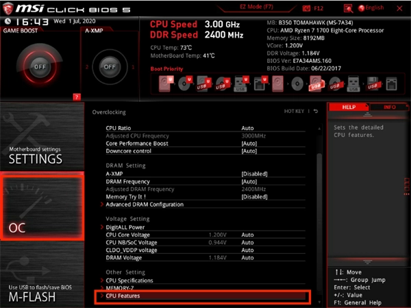 微星（MSI）主板开启VT功能的操作步骤