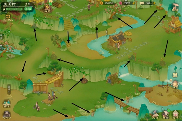 《桃源记2鱼溪村精卫放置位置分享》