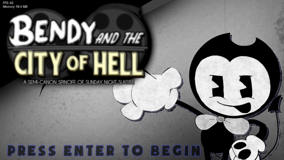 fnf班迪SundayNightSuicide:BendyandtheCityofHell游戏图2