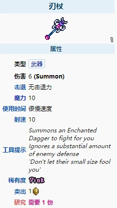 泰拉瑞亚困难模式下的刃杖表现如何？它的属性是什么