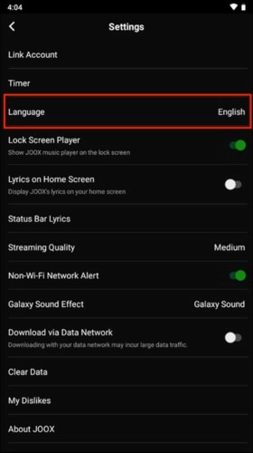 joox 怎么设置中文图片3