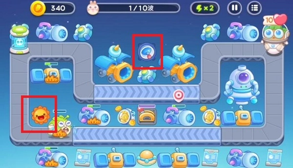 保卫萝卜4太空穿越第53关通关流程攻略：怎么过这一关