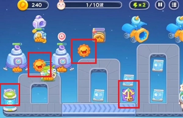 保卫萝卜4太空穿越第52关通关流程攻略：怎么过