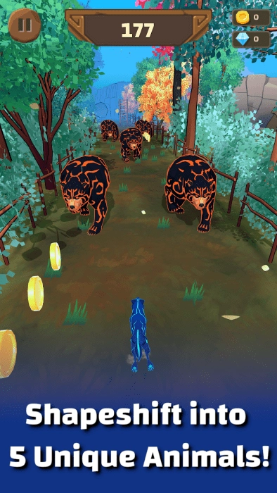 动物变形跑酷游戏
