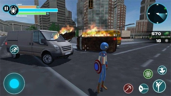 蜘蛛绳索火柴人游戏3