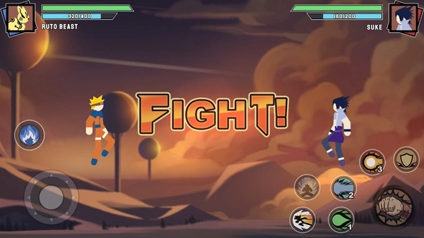 火柴人忍者格斗游戏绿色版图1