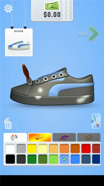 运动鞋的艺术游戏