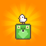 绿脸方块弹跳游戏