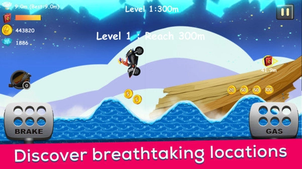 摩托冰山爬坡 1