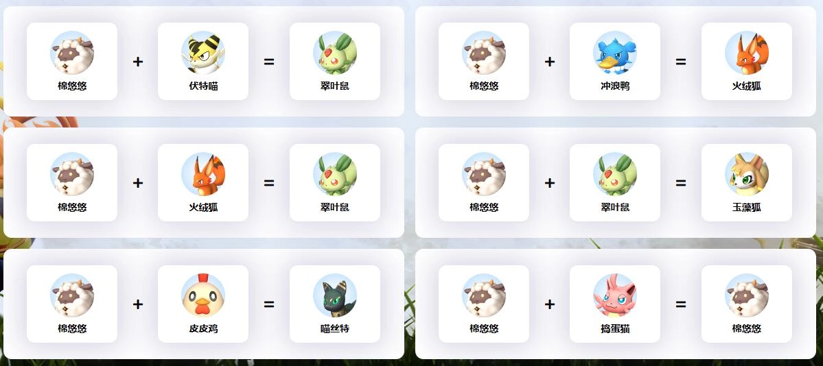 幻兽帕鲁棉悠悠的配种方法