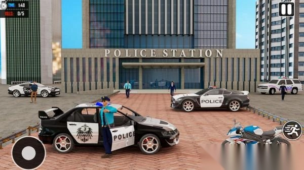 警车特技巨型坡道