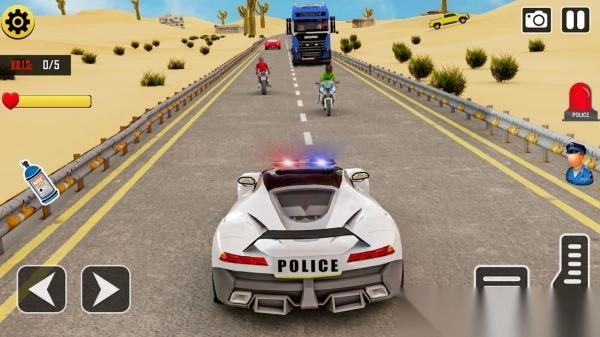 警车特技巨型坡道