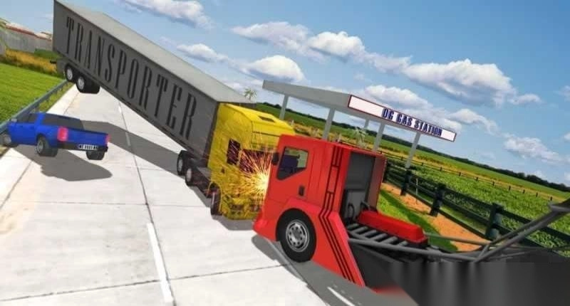 横冲直撞的加速卡车