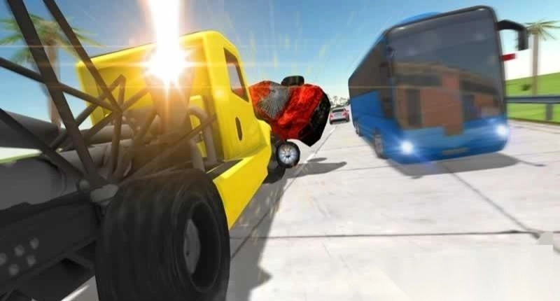 横冲直撞的加速卡车