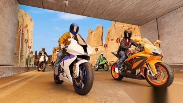 真實(shí)摩托車模擬賽3D圖1