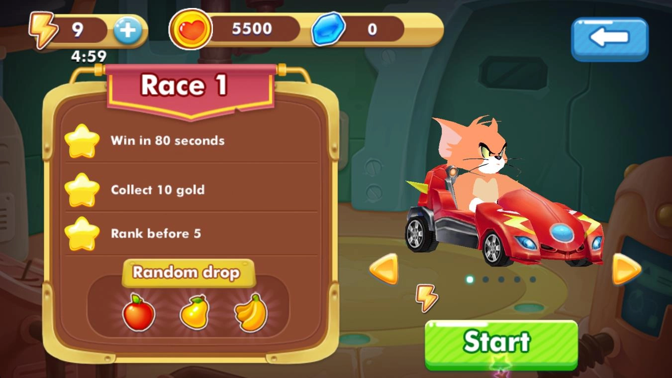 猫汤姆速度卡丁车