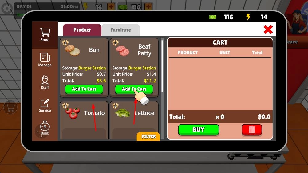 我的汉堡屋模拟器图4