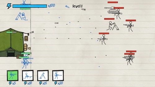 火柴人纸上战争菜单