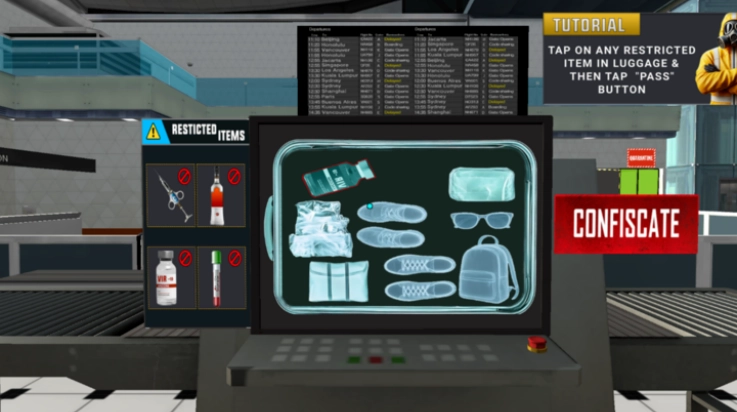 机场隔离区安检模拟器游戏(机组人员检疫值班)