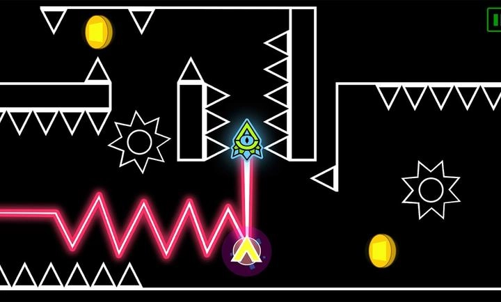 波浪冲刺几何箭头图1