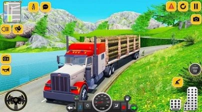 原木货运卡车(Log Cargo Transport Truck Game)(3)