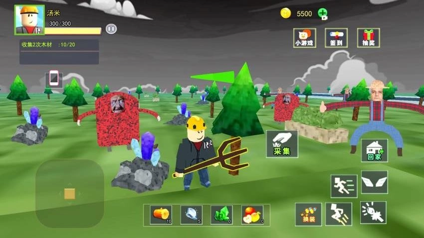 方塊像素建造游戲截圖1