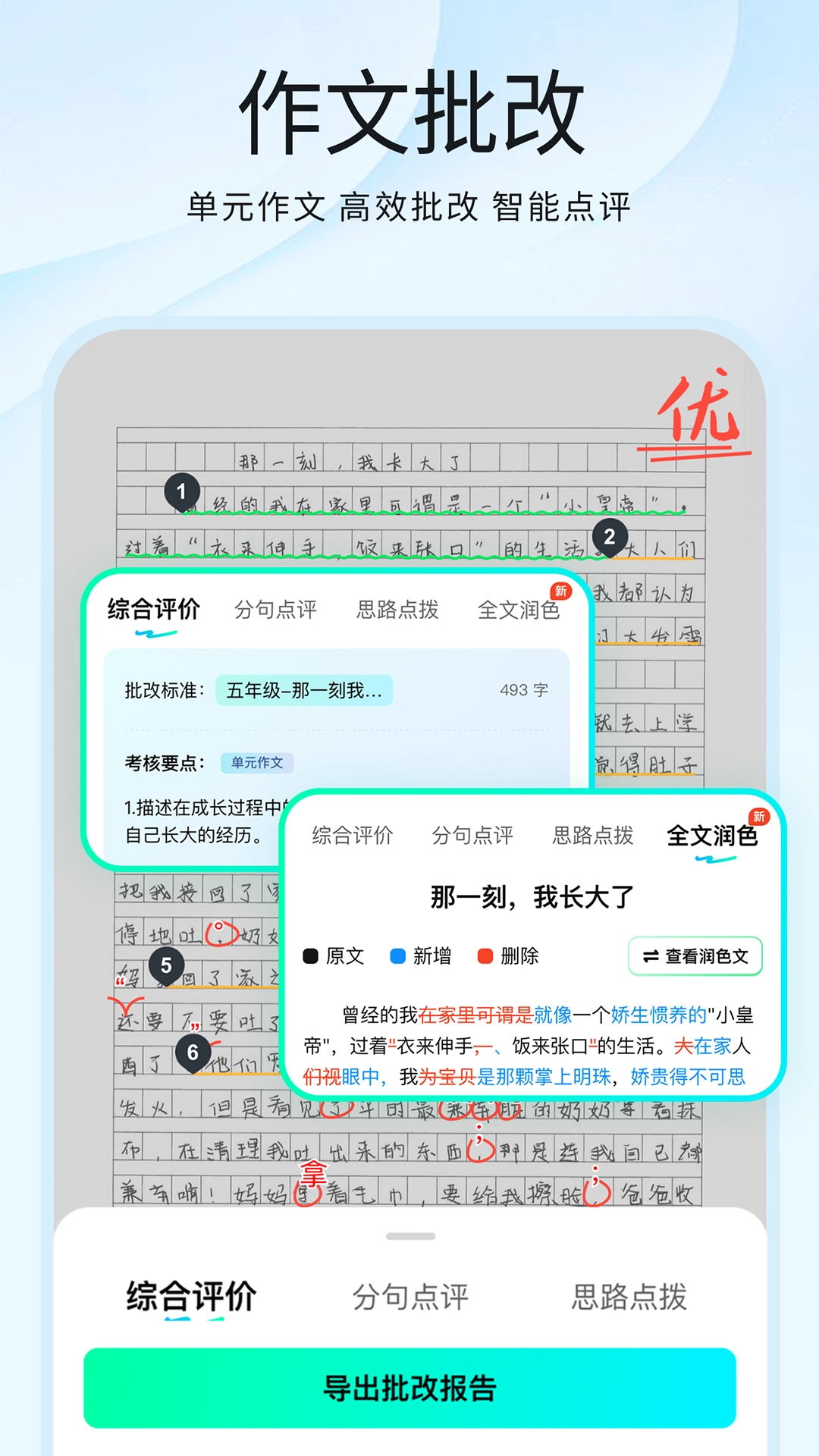 光速写作批改作文 
