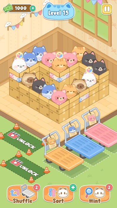 猫咪盒子拼图游戏