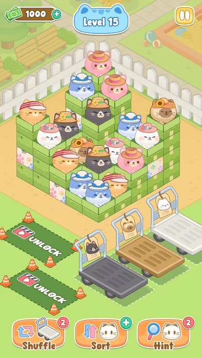 猫咪盒子拼图游戏