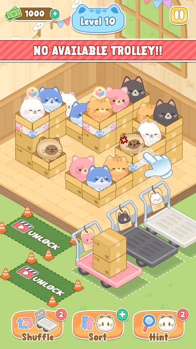 猫咪盒子拼图游戏