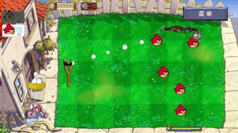 愤怒的小鸟大战僵尸自制版图1