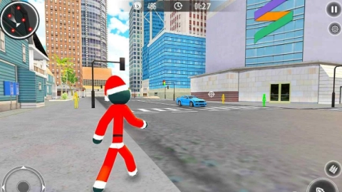 圣诞老人火柴人绳索英雄