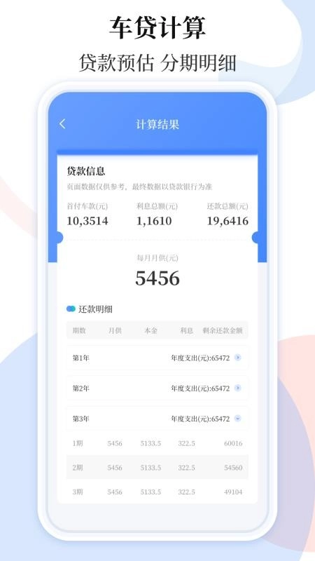 车贷在线计算器手机版图2