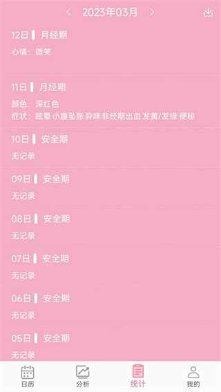 女生例假记录图2