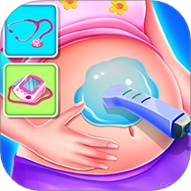 孕妇妈妈和双胞胎新生宝贝护理