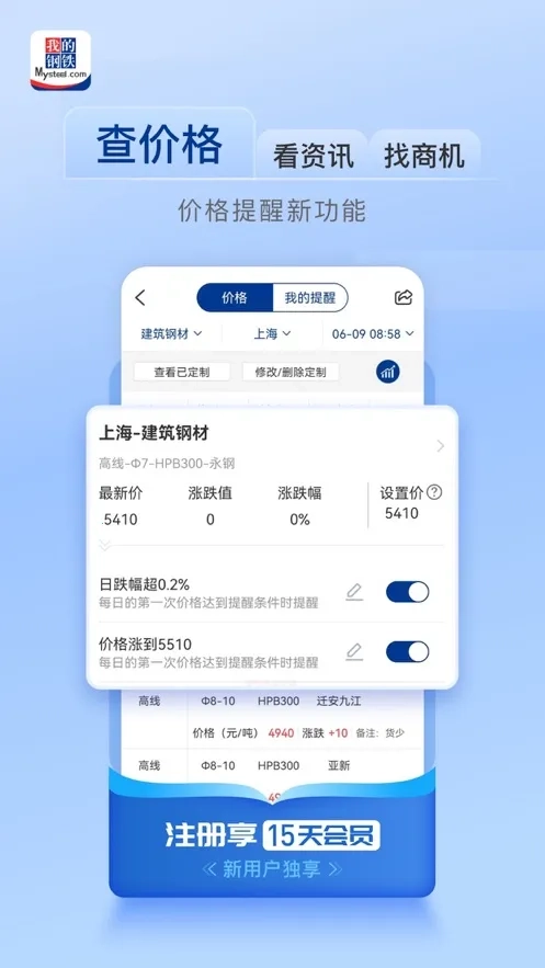 我的钢铁(钢市资讯通)  手机版图5