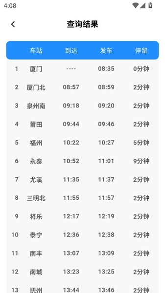 全国高铁火车票