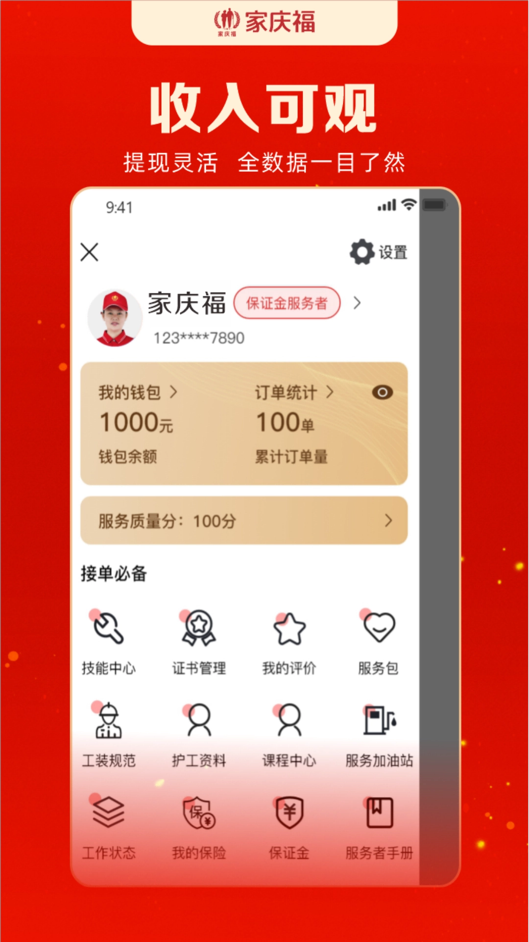 家庆福服务者
