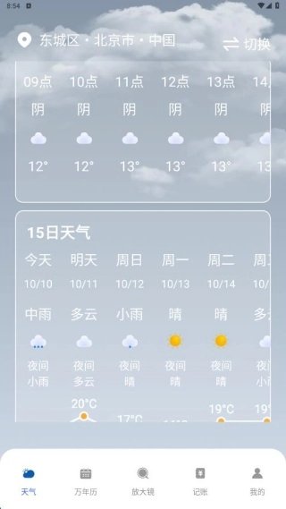 天气晚报