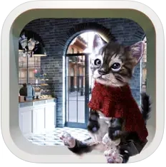 逃脱游戏猫咪与拿铁咖啡与巧克力蛋糕