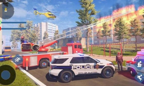 紧急消防员警察