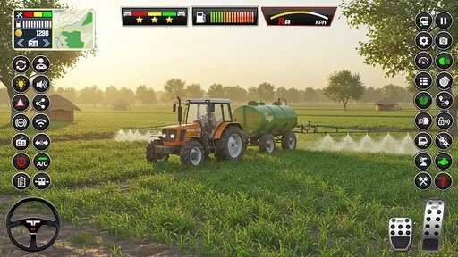 拖拉机耕作3D货物模拟