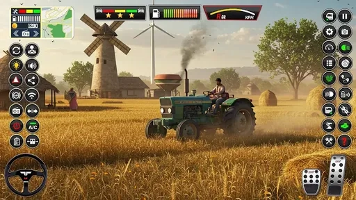 拖拉机耕作3D货物模拟