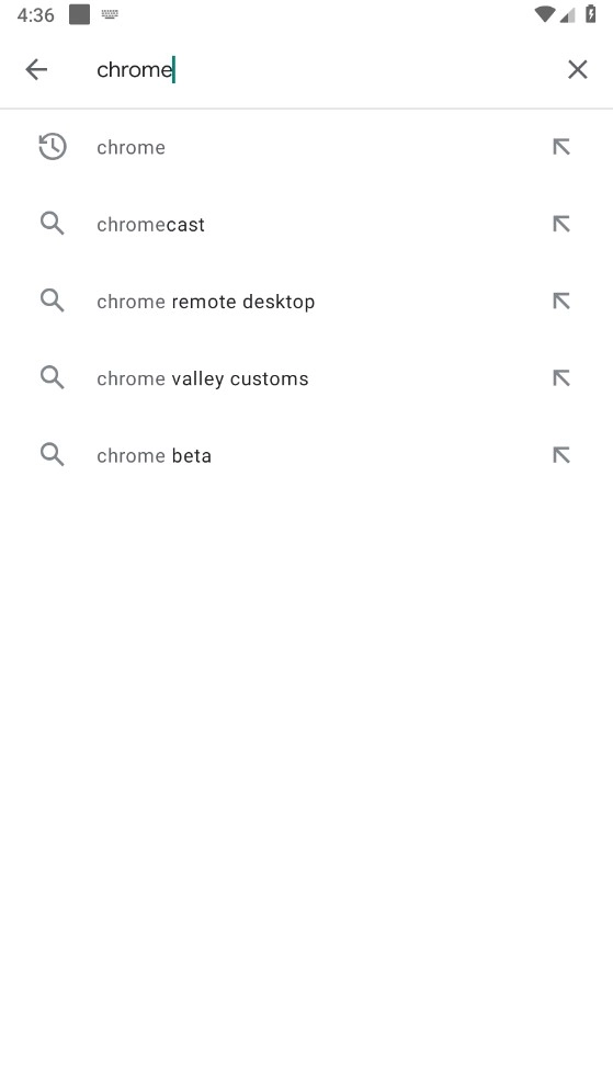搜索chrome应用界面