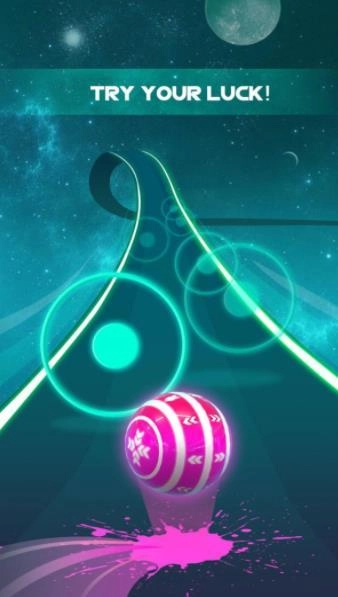 霓虹彩球匆忙之路