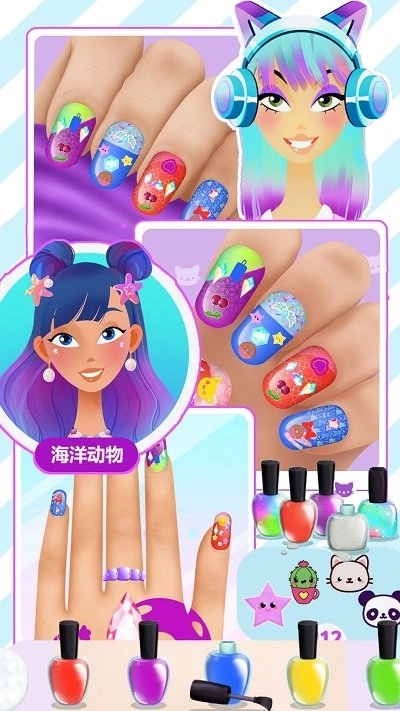 冰雪公主做美甲游戏图2