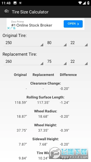 轮胎计算器免费原版图1